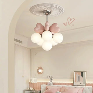 Romantic art-deco pendant chandelier
