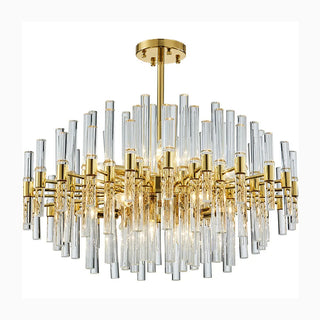 MIRODEMI® Zuccarello | Abstract Design Gold Glass Hanging Chandelier