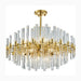 MIRODEMI® Zuccarello | Abstract Design Gold Glass Hanging Chandelier