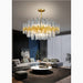 MIRODEMI® Zuccarello | Abstract Design Gold Glass Hanging Chandelier