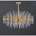 MIRODEMI® Zuccarello | Abstract Design Gold Glass Hanging Chandelier Style 1 for Lobby