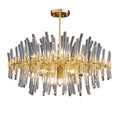 MIRODEMI® Zuccarello | Abstract Design Gold Glass Hanging Chandelier Style 1 