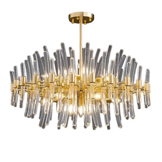 MIRODEMI® Zuccarello | Abstract Design Gold Glass Hanging Chandelier Style 1 