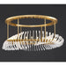 MIRODEMI® Zug | Modern Gold/White Crystal Chandelier for Living Room