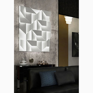 Geometric white designer wall light