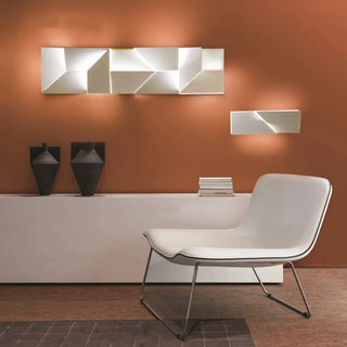 Geometric art white wall lamp design