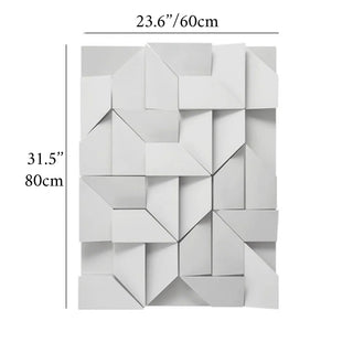 White geometric wall lamp for modern restaurant decor