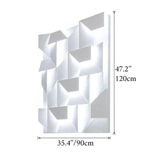 White geometric wall lamp for hotel decor