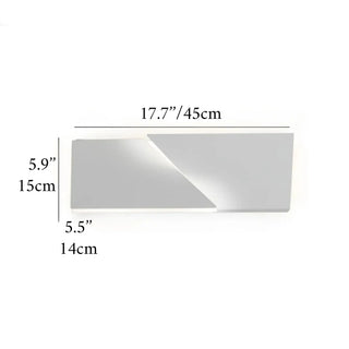 White geometric wall lamp for hallway