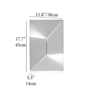 White geometric wall lamp for living room