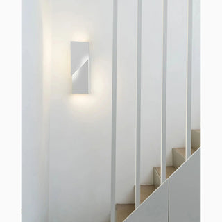 Geometric art white designer wall light