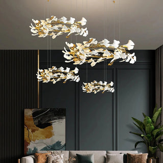 MIRODEMI® Zürich | Ceramic Petals Gold Light for Living Room