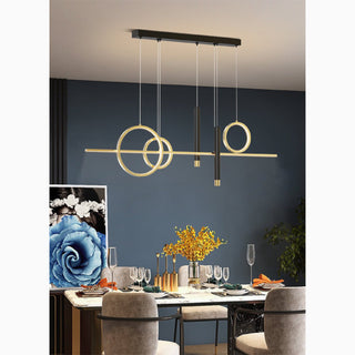 MIRODEMI Ennetburgen Black Geometric Pendant Chandelier Nordic Style Dining Room