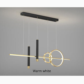 MIRODEMI Ennetburgen Black Geometric Pendant Chandelier Nordic Style Warm Light