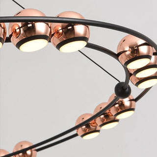 MIRODEMI® Ring Design LED Rose Gold Decor Hanging Chandelier For Living Room | For Bedroom | For Dinning Room Luxury Lighting | Home Decor