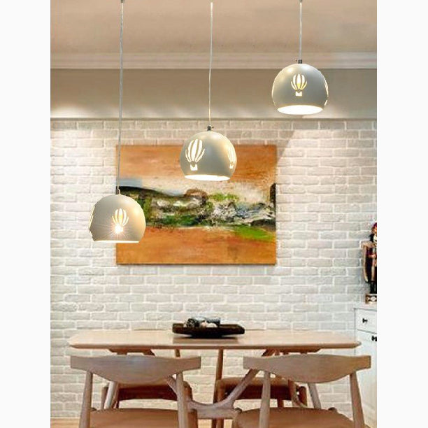 Touët-sur-Var | White Small Hanging Lamp for Dining Room