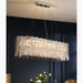 MIRODEMI® Agrigento | Elite Modern Chrome Crystal LED Chandelier For Dining Room