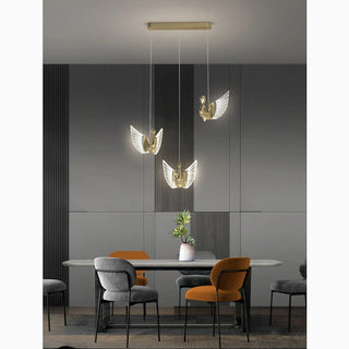 MIRODEMI Amirat | Swan Design Gold Chandelier For Stairwell