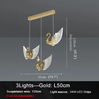 MIRODEMI Amirat | Golden Swan Linear Pendant