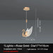 MIRODEMI® Amirat | Swan Design Gold Chandelier For Stairwell Rose Gold / 1 Light / Warm Light, dimmable