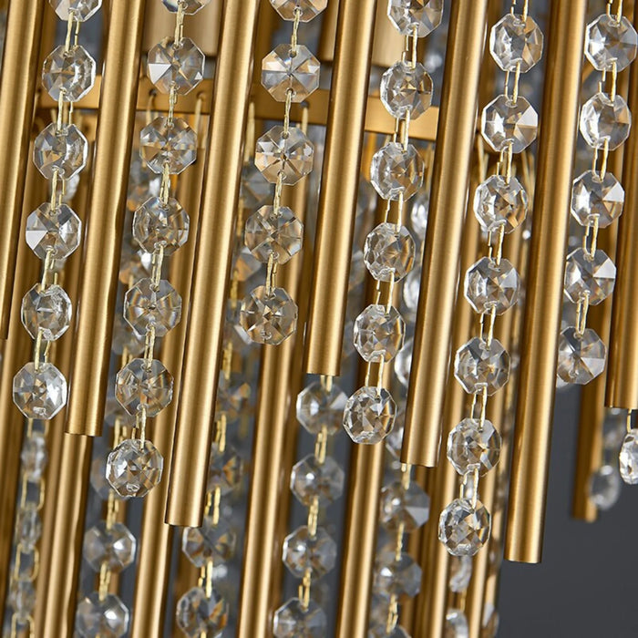 MIRODEMI® Antibes | Crystal Diamonds Luxury Gold Chandelier  for High Ceiling