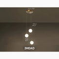 MIRODEMI® Aspremont | Hanging Copper Round Balls Staircase Chandelier