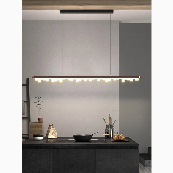 Nordic Long Bar LED Pendant Light made of Aluminum Acrylic for Kitchen