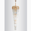 MIRODEMI® Belvédère | Royal Long Gold Crystal Chandelier For Staircase