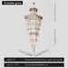MIRODEMI® Beuil | Long Square Crystal Chandelier for Staircase 