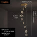 MIRODEMI® Bézaudun-les-Alpes | Gold Rings Crystal Chandelier 9 Lights-Dia19.7" / Warm Light 3000K