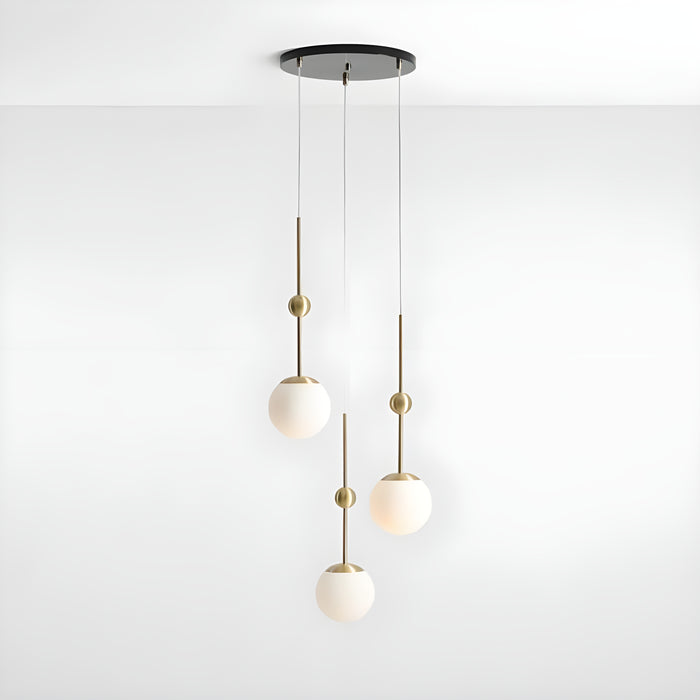 Modern Ball-Shaped LED Metal and Glass White Ceiling Lamp from Mirodemi for Kitchen 