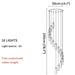 MIRODEMI® Cannes | Staircase Pendant Crystal Long Light Fixture 16 lights-D19.7*H78.7" / Cold White