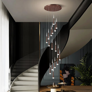 MIRODEMI® Cantaron | Modern Hanging Gold/Black Meteor Shower Chandelier