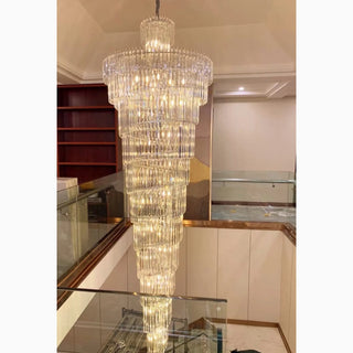 MIRODEMI® Cap d'Ail | Gorgeous Luxury Big Stairway Crystal Ceiling Chandelier