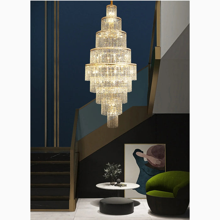 MIRODEMI® Capri | Large Crystal Chandelier for Living Room 39.4'' / Warm Light 3000K / Dimmable