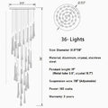 MIRODEMI® Castagniers | Staircase Gold Crystal Chandelier 36 lights round base