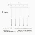 MIRODEMI® Castagniers | Staircase Gold Crystal Chandelier 5 ligts in a line