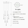 MIRODEMI® Castagniers | Staircase Gold Crystal Chandelier 18 lights
