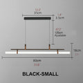 MIRODEMI Châteauneuf-d'Entraunes Horizontal Long Bar Pendant Lamp Black Small Size
