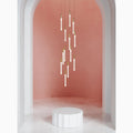 MIRODEMI® Drap | Modern Long Minimalistic Hanging LED Chandelier
