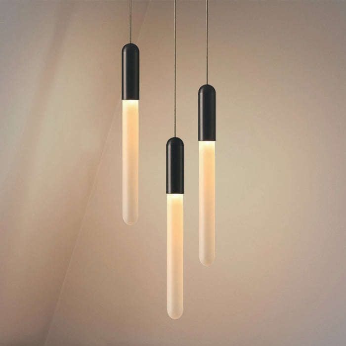 MIRODEMI® Drap | Modern Long Minimalistic Hanging LED Chandelier with Adjustable Height 