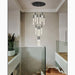 MIRODEMI® Drap | Modern Long Minimalistic Hanging Spiral LED Chandelier