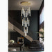 MIRODEMI® Drap | Modern Long Minimalistic Hanging LED Chandelier for Staircase
