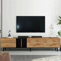 MIRODEMI® Durance | Mid-Century Modern Wooden TV Stand in Japandi Aesthetic