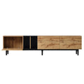 MIRODEMI® Durance | Minimalist Japandi TV Stand with Natural Wood Finish