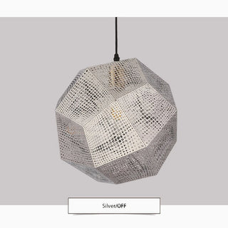 MIRODEMI® Gattières Gold/Silver Loft Style Designer Perforated Stainless Steel Pendant Lamp 