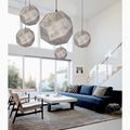 MIRODEMI® Gattières Gold/Silver Perforated Stainless Steel Pendant Lamp for Living Room
