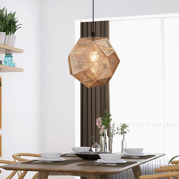 MIRODEMI® Gattières Gold/Silver Perforated Stainless Steel Pendant Light