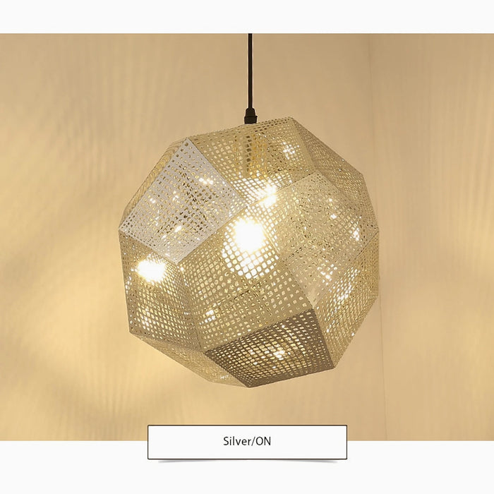 MIRODEMI® Gattières Gold/Silver Perforated Stainless Steel Loft Design Pendant Light 