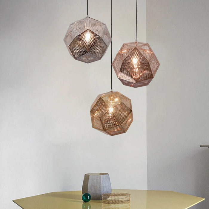 MIRODEMI® Gattières Gold/Silver Stainless Steel Pendant Lamp Rose Gold / Dia9.8"